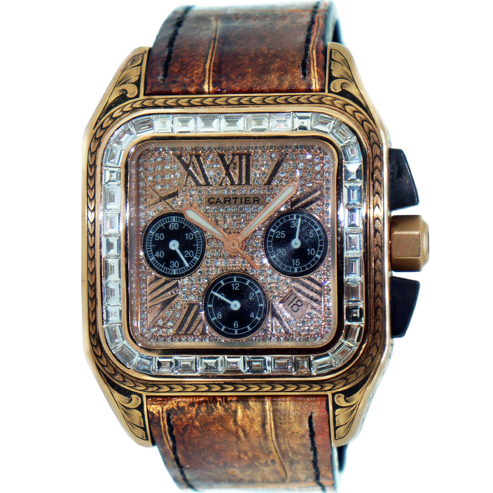 cartier santos xl 100 chronograph